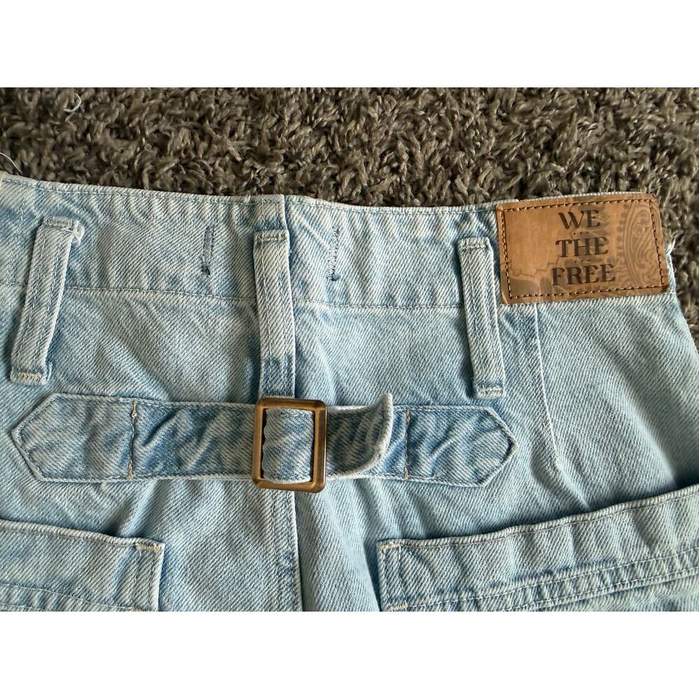 NWT Free People We The Free Major Leagues Cuffed Crop Jeans Size 24 Mid Rise - Picture 9 of 10